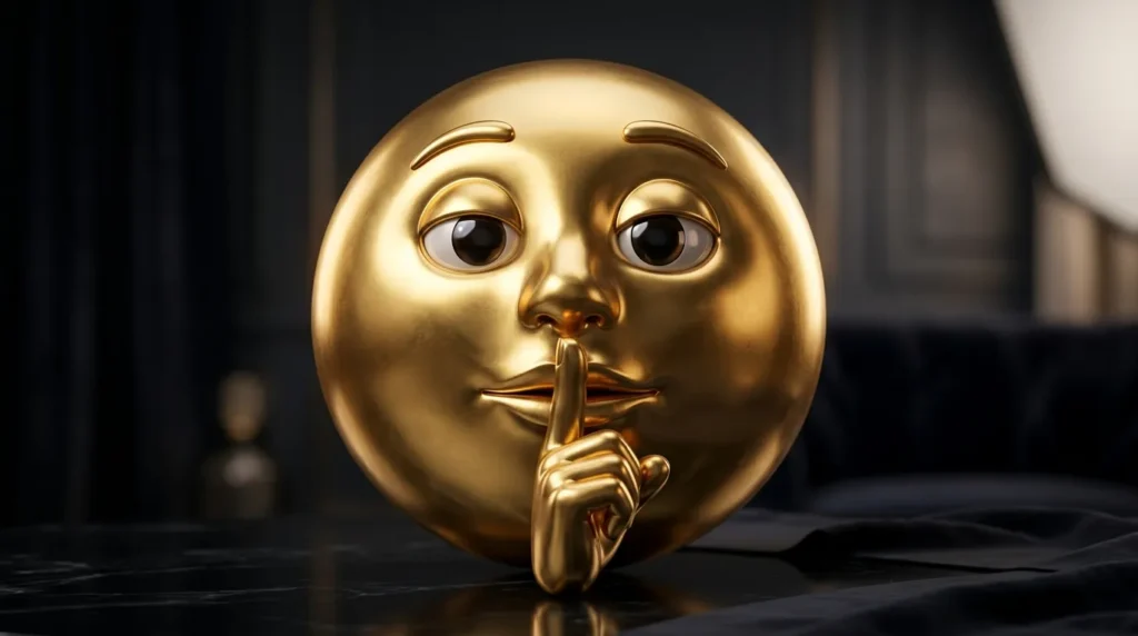 What does quiet emoji face mean?